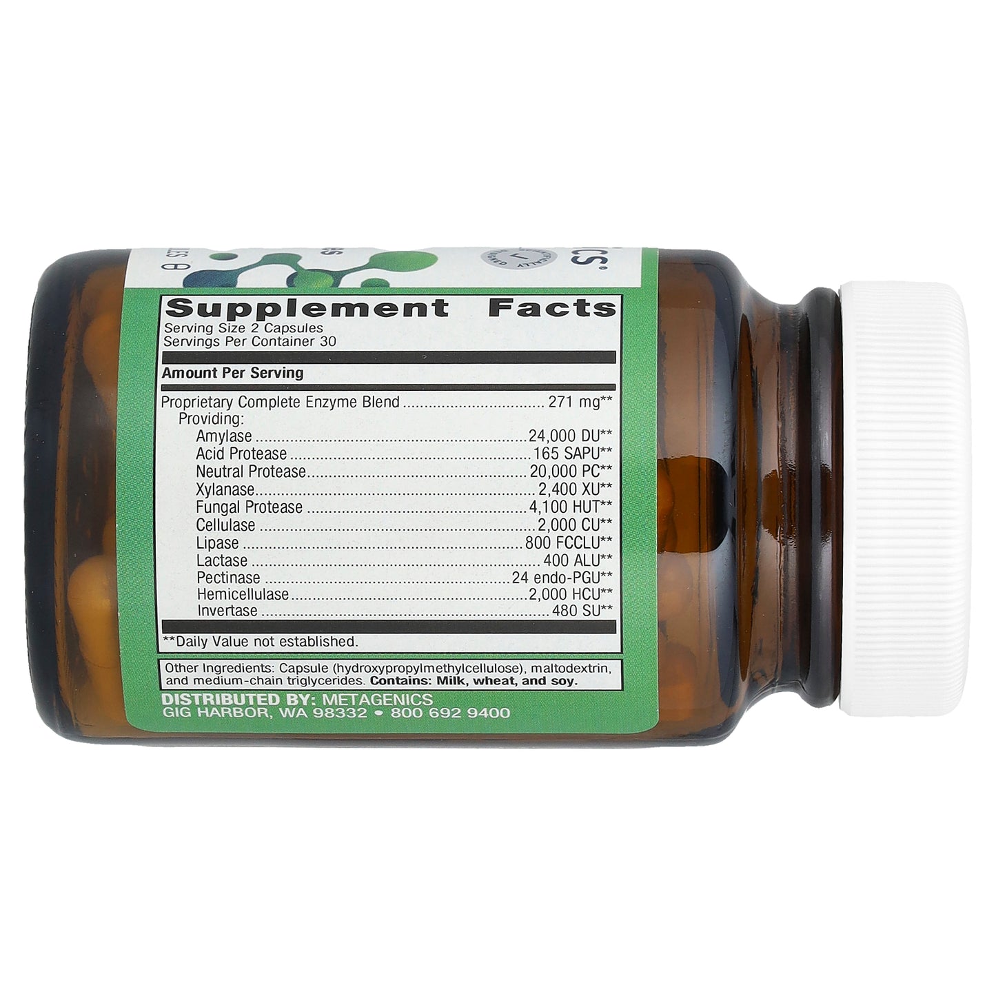 Metagenics, SpectraZyme® Complete Enzymes, 60 Capsules