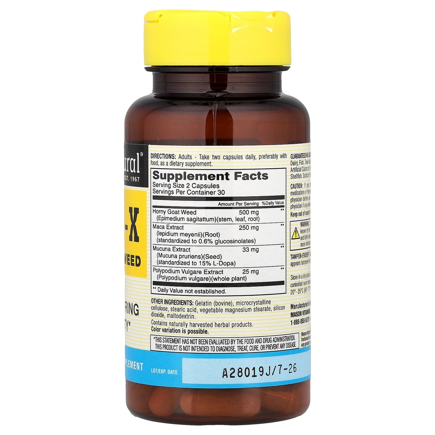 Mason Natural, Desire-X with Horny Goat Weed, 60 Capsules