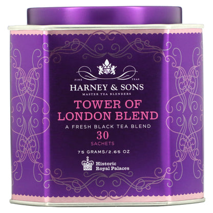 Harney & Sons, Tower of London Blend, A Fresh Black Tea Blend, 30 Sachets, 2.65 oz (75 g)