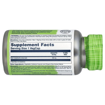 Solaray, True Herbs, Neem, 460 mg, 100 VegCaps
