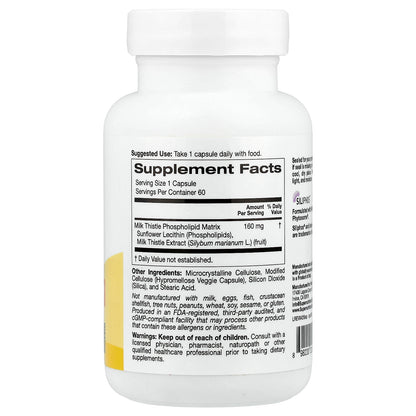 Super Nutrition, Milk Thistle Phytosome, 160 mg, 60 Veggie Capsules