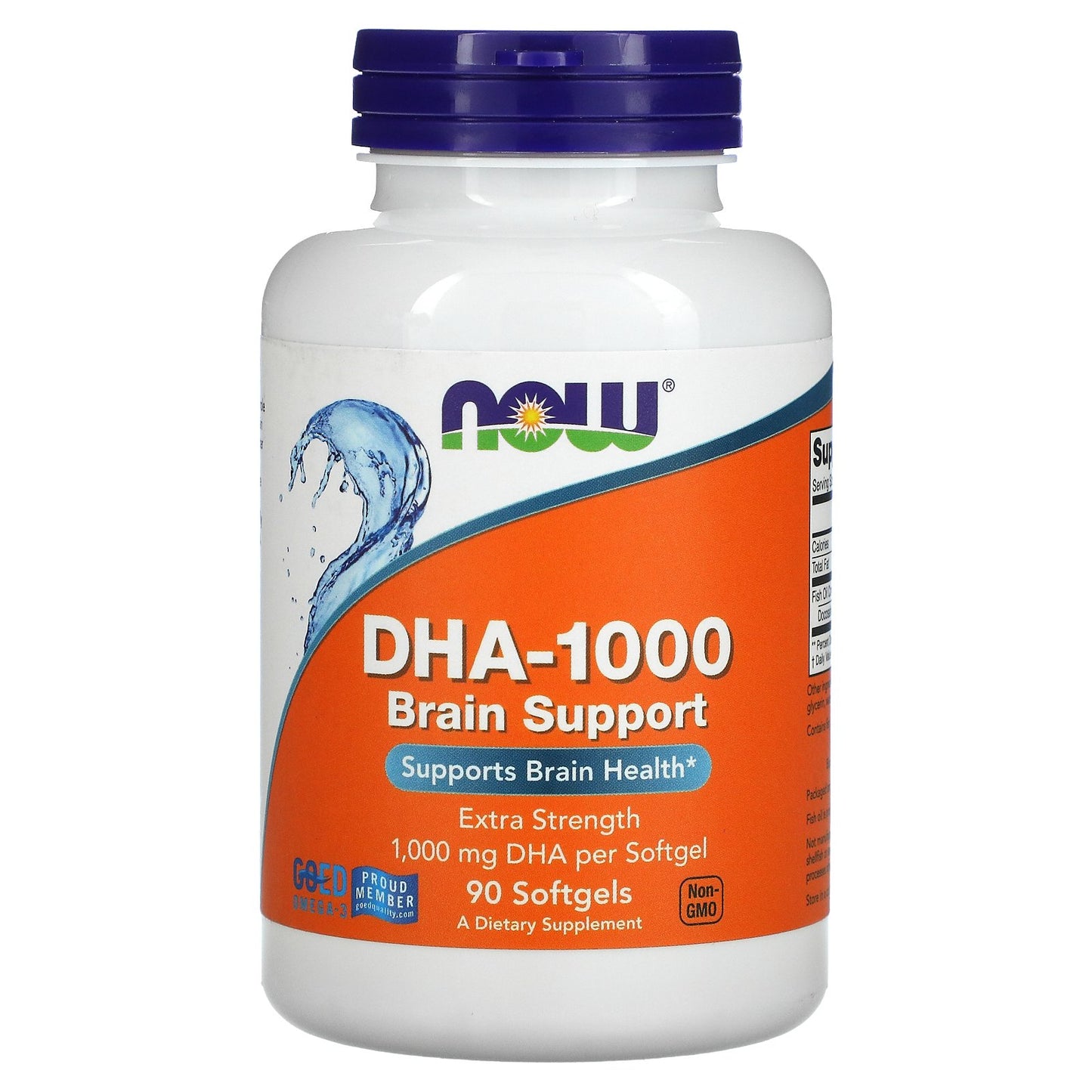 NOW Foods, DHA-1000 Brain Support, 1,000 mg, 90 Softgels