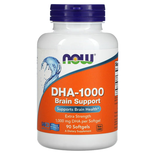 NOW Foods, DHA-1000 Brain Support, 1,000 mg, 90 Softgels