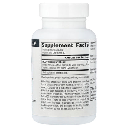 Source Naturals, AHCC®, 60 Capsules (0.5 g per Capsule)