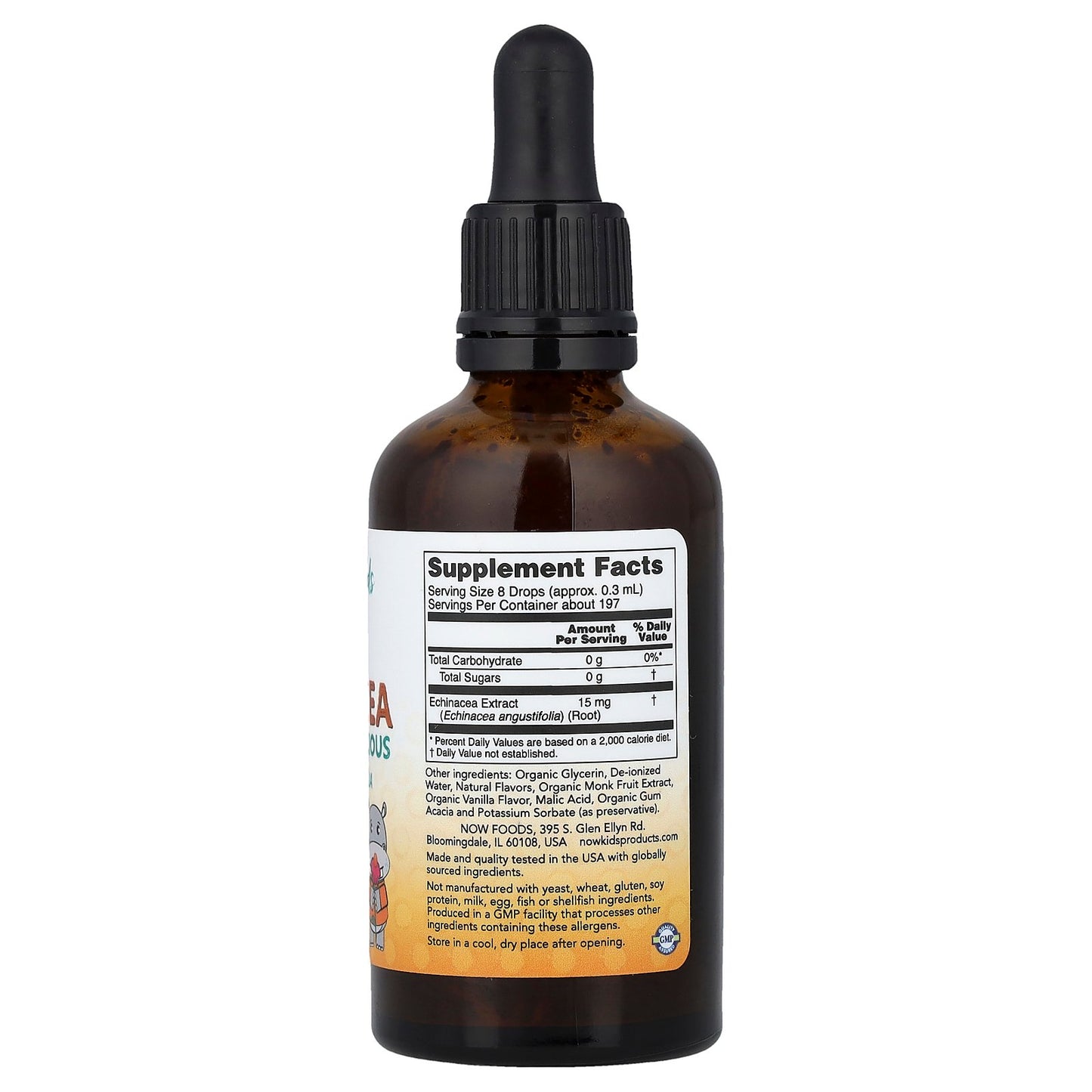 NOW Foods, Kids, Liquid Echinacea, Orange, 2 fl oz (59 ml)