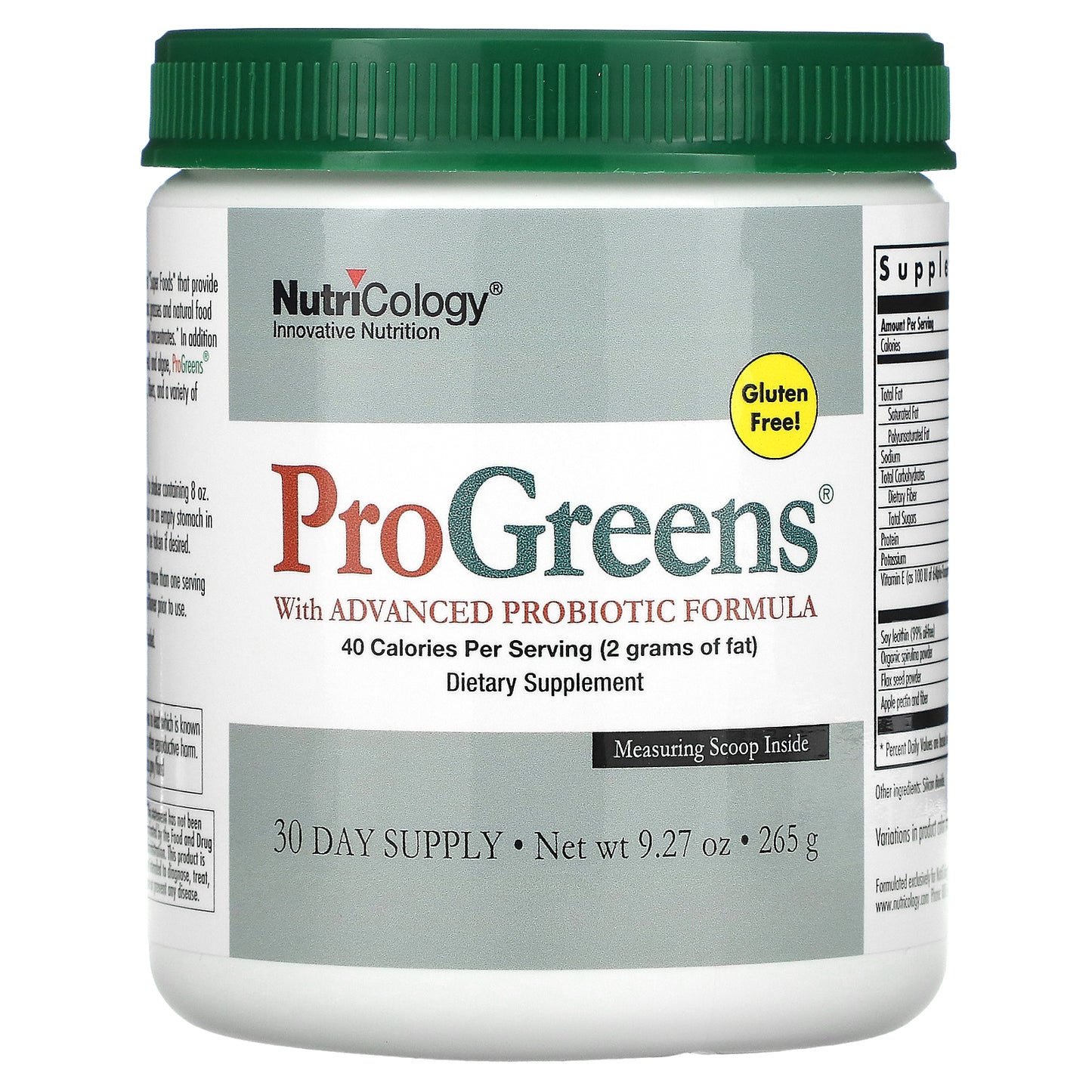 Nutricology, ProGreens with Advanced Probiotic Formula, 9.27 oz (265 g)