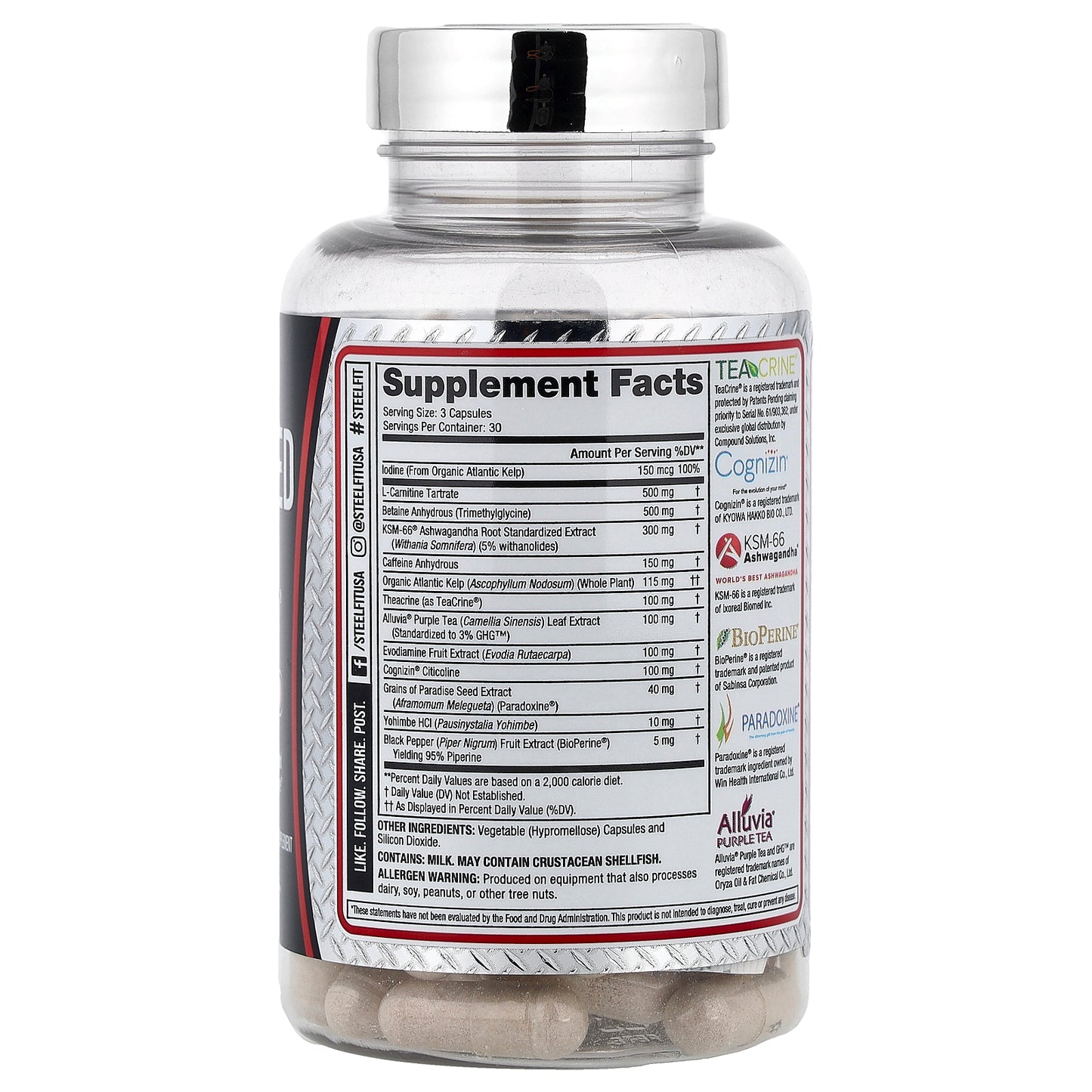 SteelFit, Shredded Steel®, Weight Loss Solution, 90 Capsules