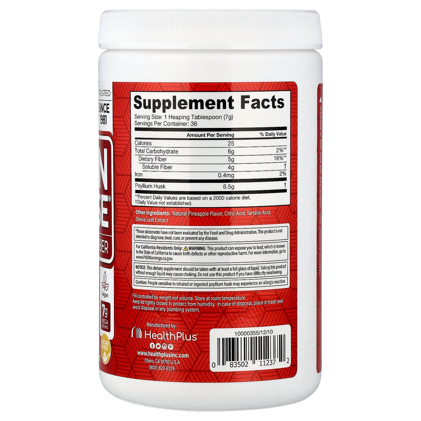 Health Plus, Colon Cleanse®, Natural Pineapple, 9 oz (255 g)