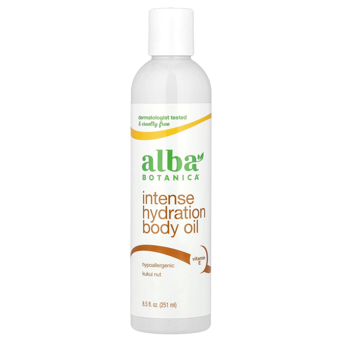 Alba Botanica, Intense Hydration Body Oil, Kukui Nut, 8.5 fl oz (251 ml)