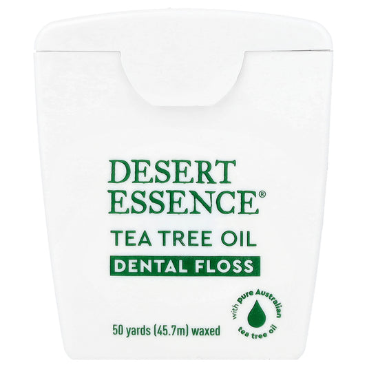 Desert Essence, Tea Tree Oil Dental Floss, Waxed, 50 Yds (45.7 m)