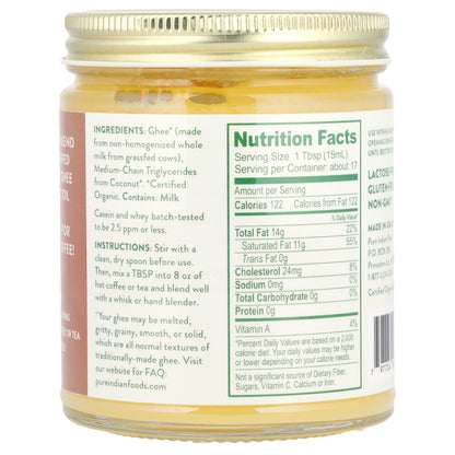 Pure Indian Foods, Coffee++®, Organic Grassfed Butter Coffee Creamer, 8.5 fl oz (250 ml)