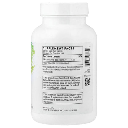 Thorne, Beta Alanine-SR, 120 Tablets (800 mg per Tablet)