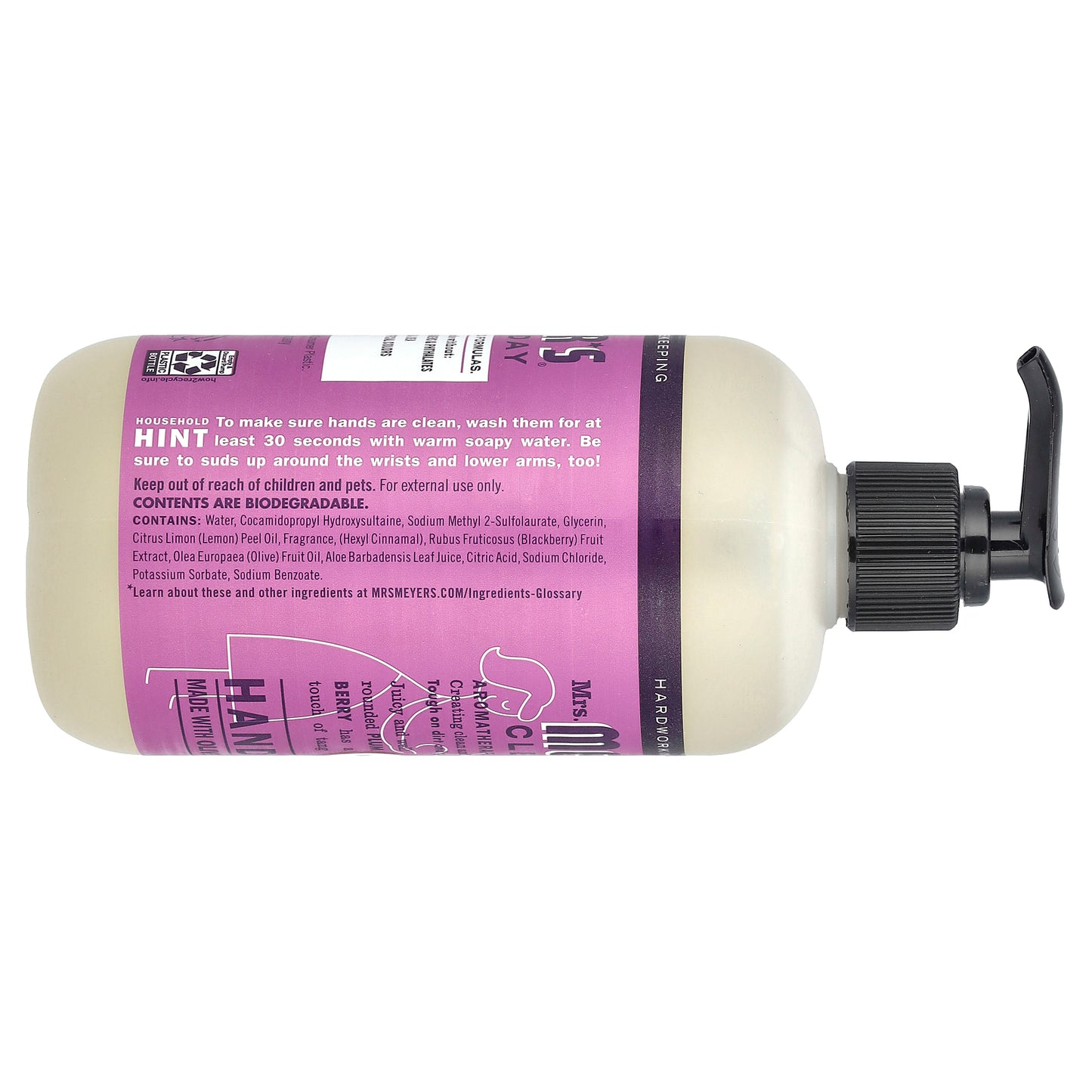 Mrs. Meyers Clean Day, Hand Soap, Plum Berry, 12.5 fl oz (370 ml)