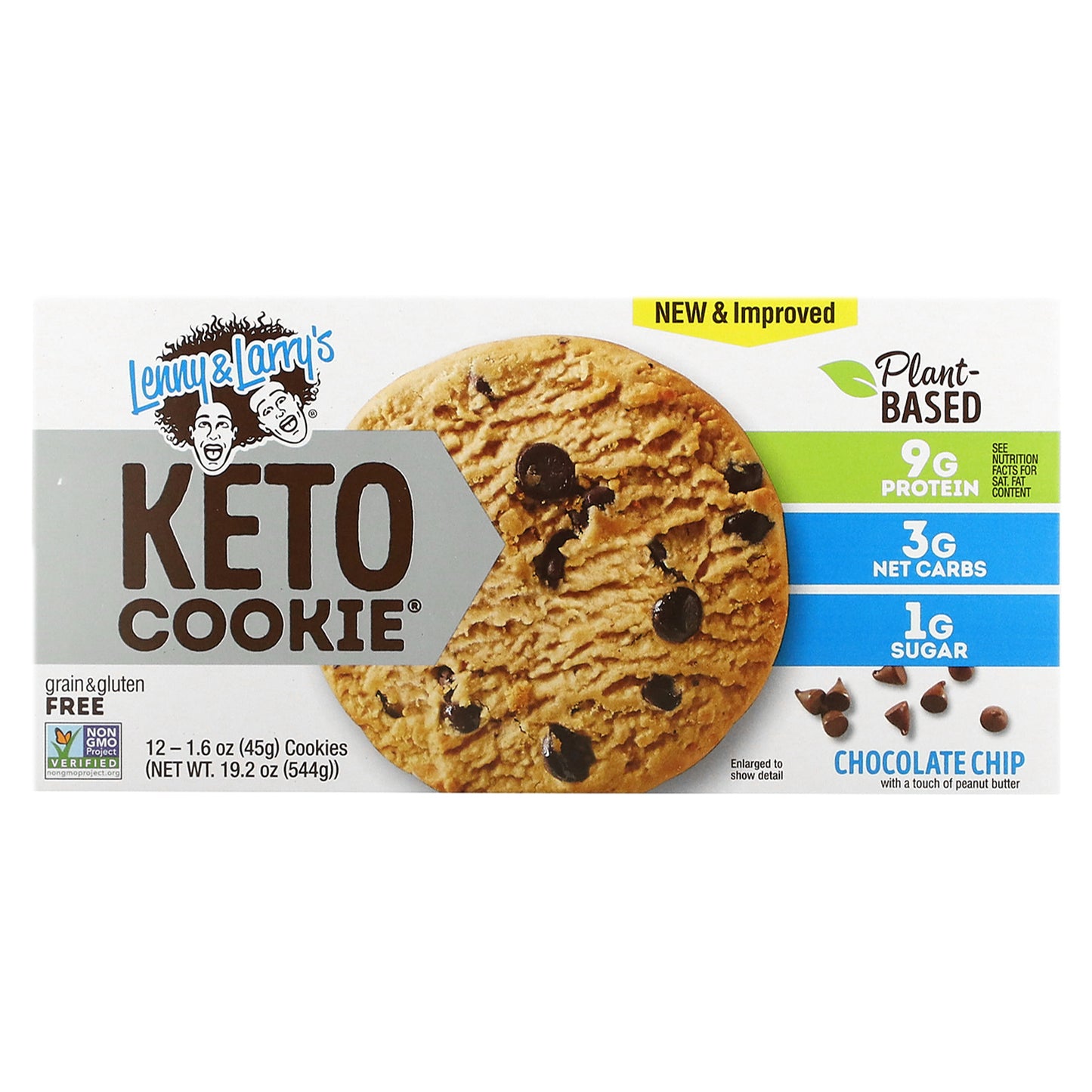 Lenny & Larry's, KETO COOKIE, Chocolate Chip, 12 Cookies, 1.6 oz (45 g) Each