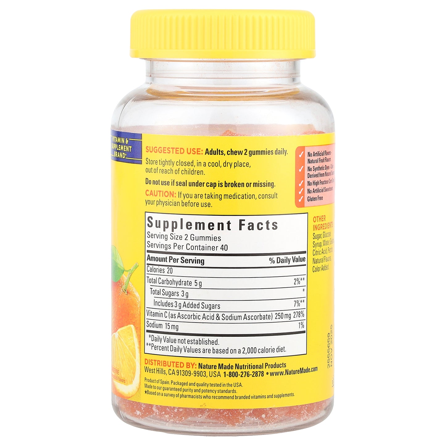 Nature Made, Vitamin C Gummies, Tangerine, 80 Gummies (125 mg per Gummy)