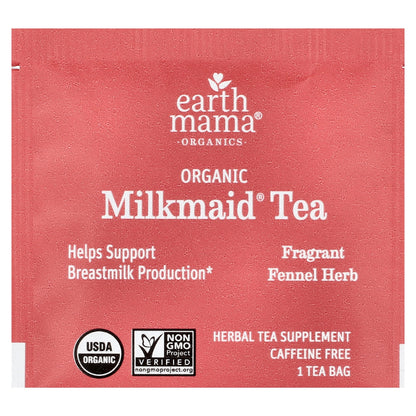 Earth Mama, Organics, Organic Milkmaid® Tea, Fragrant Fennel Herb, Caffeine Free, 16 Tea Bags, 1.23 oz (35 g)