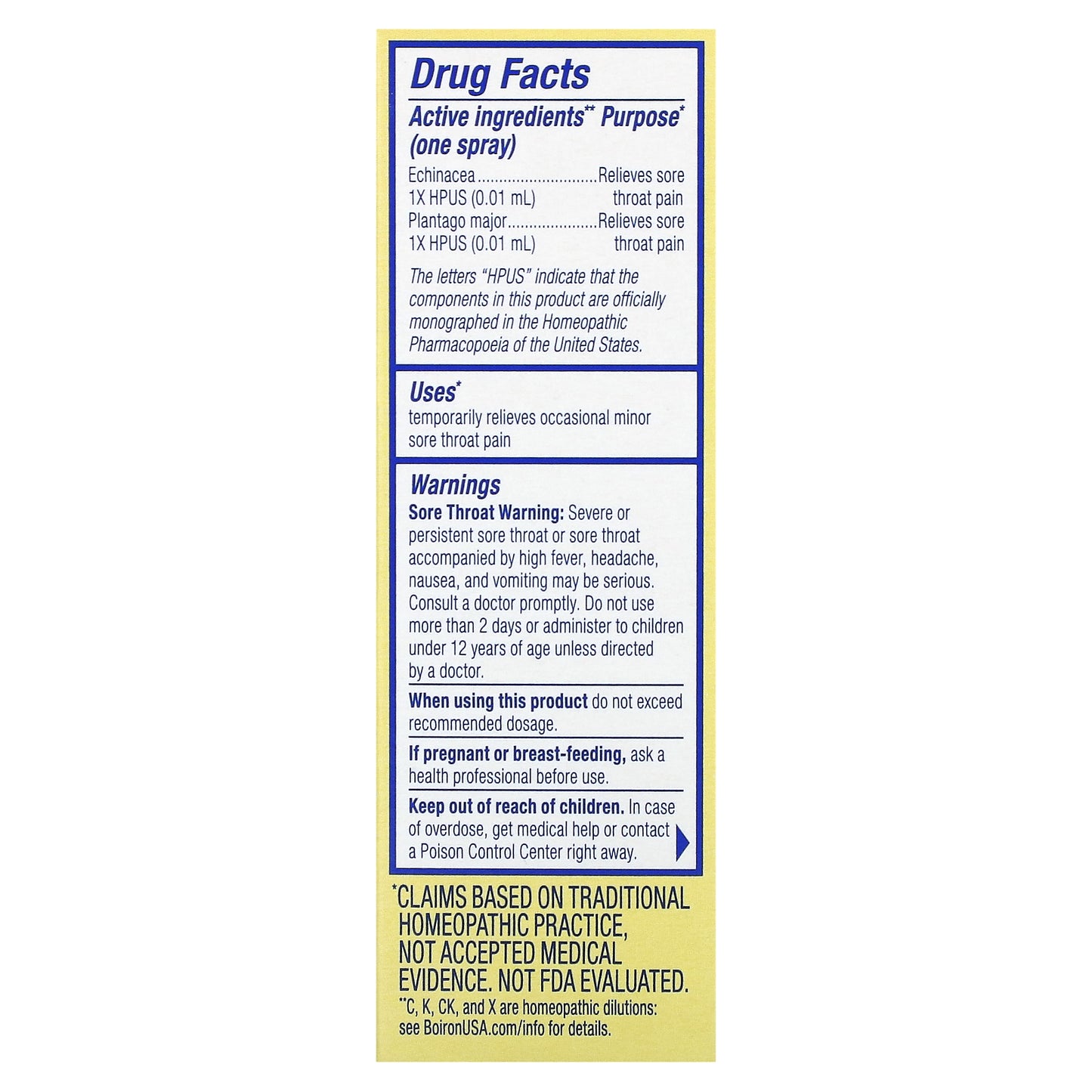 Boiron, ThroatCalm® Spray, 12+ Years, Herbal Mint, 0.68 fl oz (20 ml)