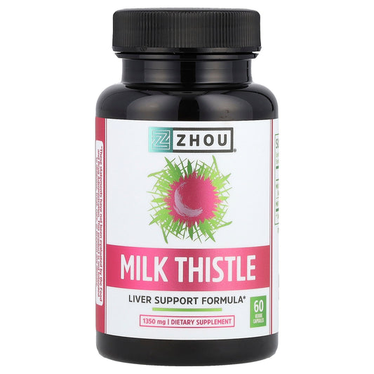 Zhou Nutrition, Milk Thistle, 1,350 mg, 60 Veggie Capsules (450 mg per Capsule)