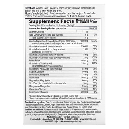 Ener-C, Vitamin C, Bubbly Multivitamin Drink Mix, Tangerine Grapefruit, 1,000 mg, 30 Packets