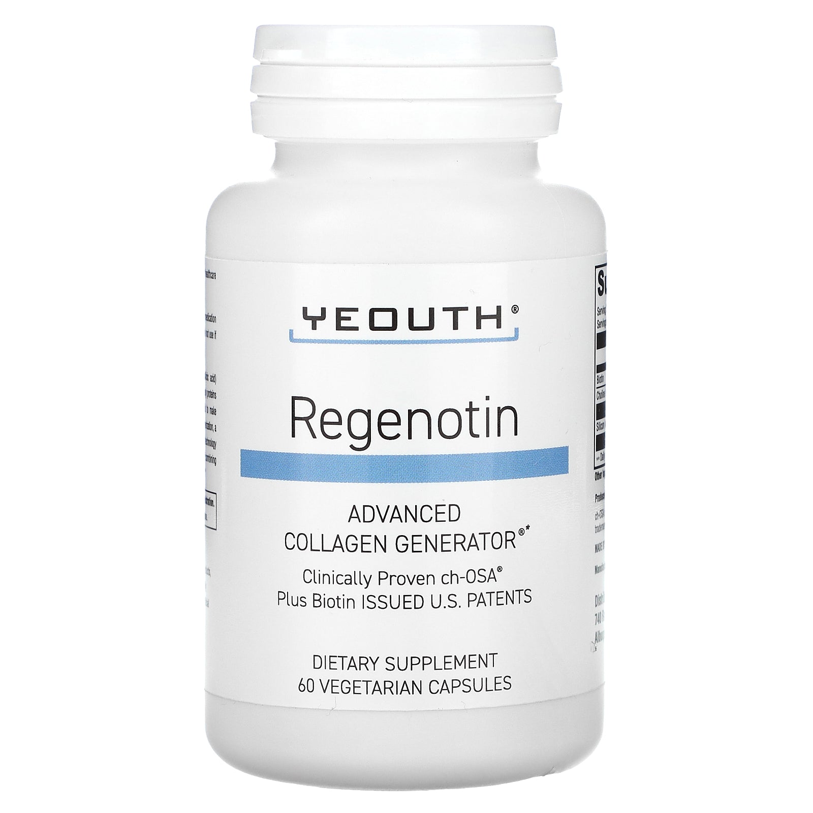 YEOUTH, Regenotin, Advanced Collagen Generator, 60 Vegetarian Capsules