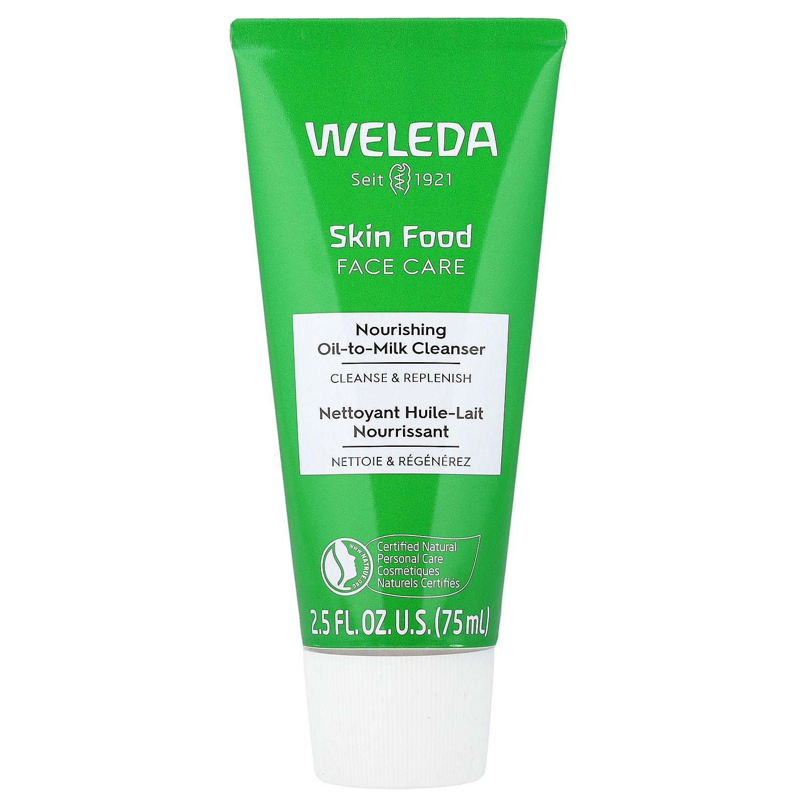Weleda, Skin Food Face Care, Nourishing Oil-To-Milk Cleanser, 2.5 fl oz (75 ml)
