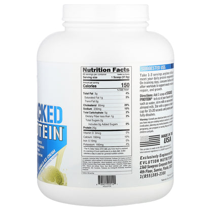 EVLution Nutrition, Stacked Protein® Powder, Vanilla Ice cream, 5 lb (2,268 kg)