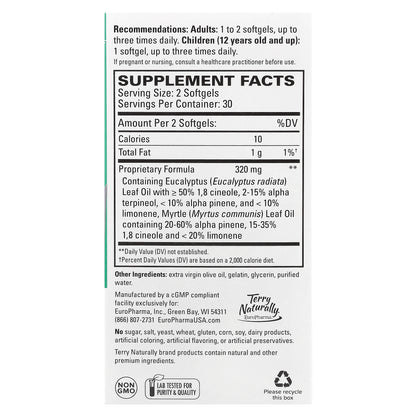 Terry Naturally, SinuCare™ with Eucalyptus, 60 Softgels