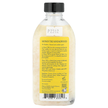 Monoi Tiare Tahiti, Monoi Tiki Tahiti®, Coconut Oil, Santal Sandalwood, 4 fl oz (120 ml)