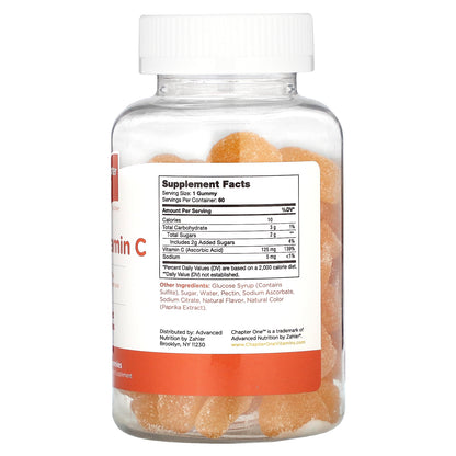 Chapter One, Vitamin C, 60 Gummies (125 mg per Gummy)