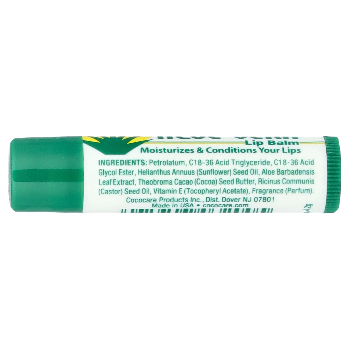 Cococare, Aloe Vera Lip Balm, 0.15 oz (4.2 g)