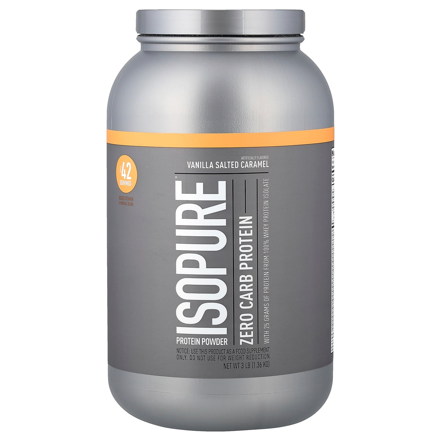 Isopure, Zero Carb Protein Powder, Vanilla Salted Caramel, 3 lb (1.36 kg)