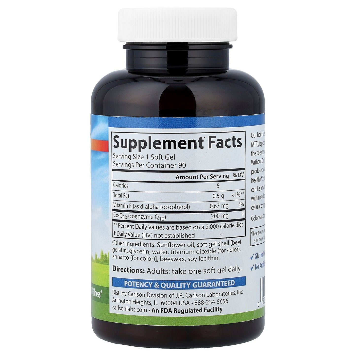 Carlson, CoQ10, 200 mg, 90 Soft Gels