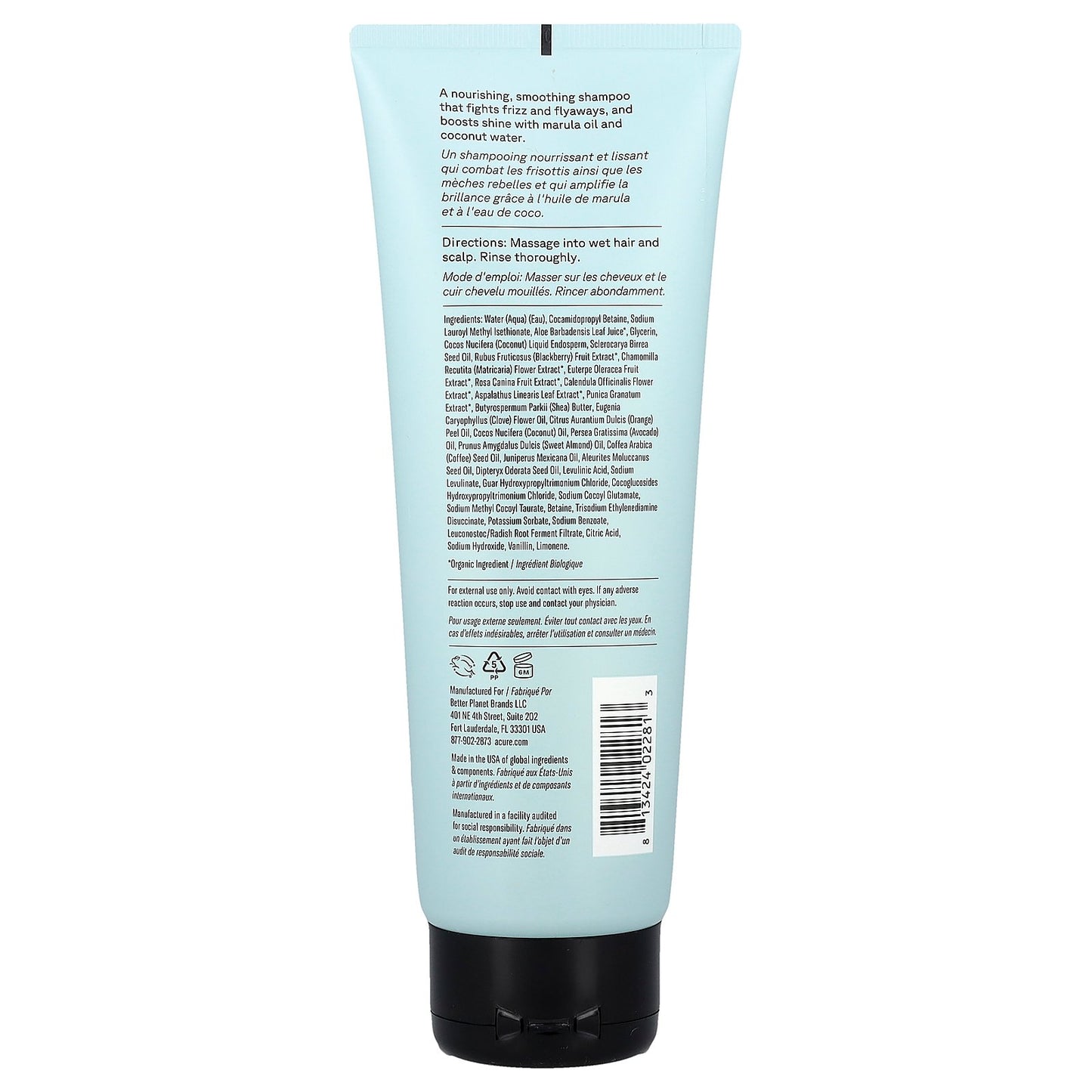 ACURE, Simply Smoothing Shampoo, Coconut Water & Marula Oil, 8 fl oz (236 ml)