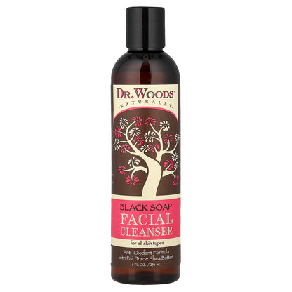 Dr. Woods, Black Soap Facial Cleanser, For All Skin Types , 8 fl oz (236 ml)