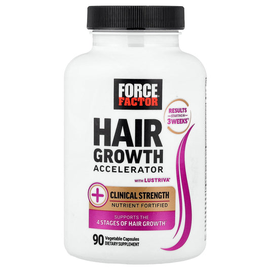 Force Factor, Hair Growth Accelerator With Lustriva®, 90 Vegetable Capsules