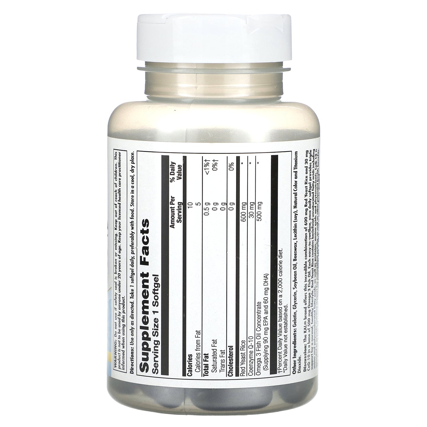 KAL, Red Yeast Rice, CoQ-10, Omega 3, 60 Softgels