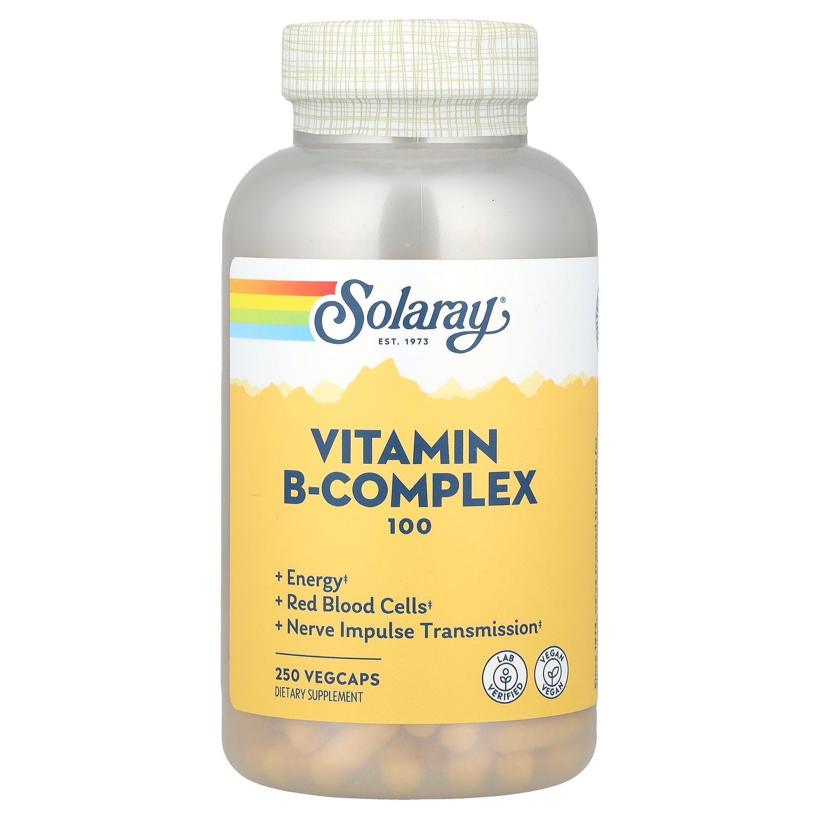 Solaray, Vitamin B-Complex 100 , 250 VegCaps