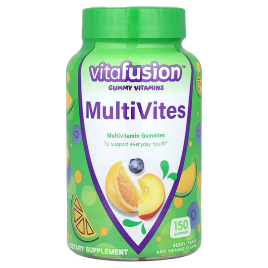 VitaFusion, MultiVites, Multivitamin Gummies, Berry, Peach and Orange , 150 Gummies