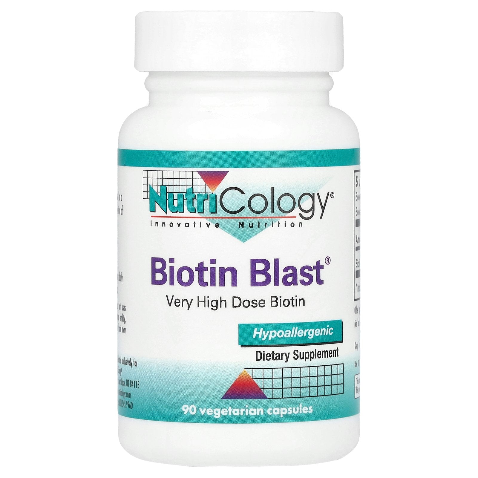 Nutricology, Biotin Blast®, 100 mg , 90 Vegetarian Capsules