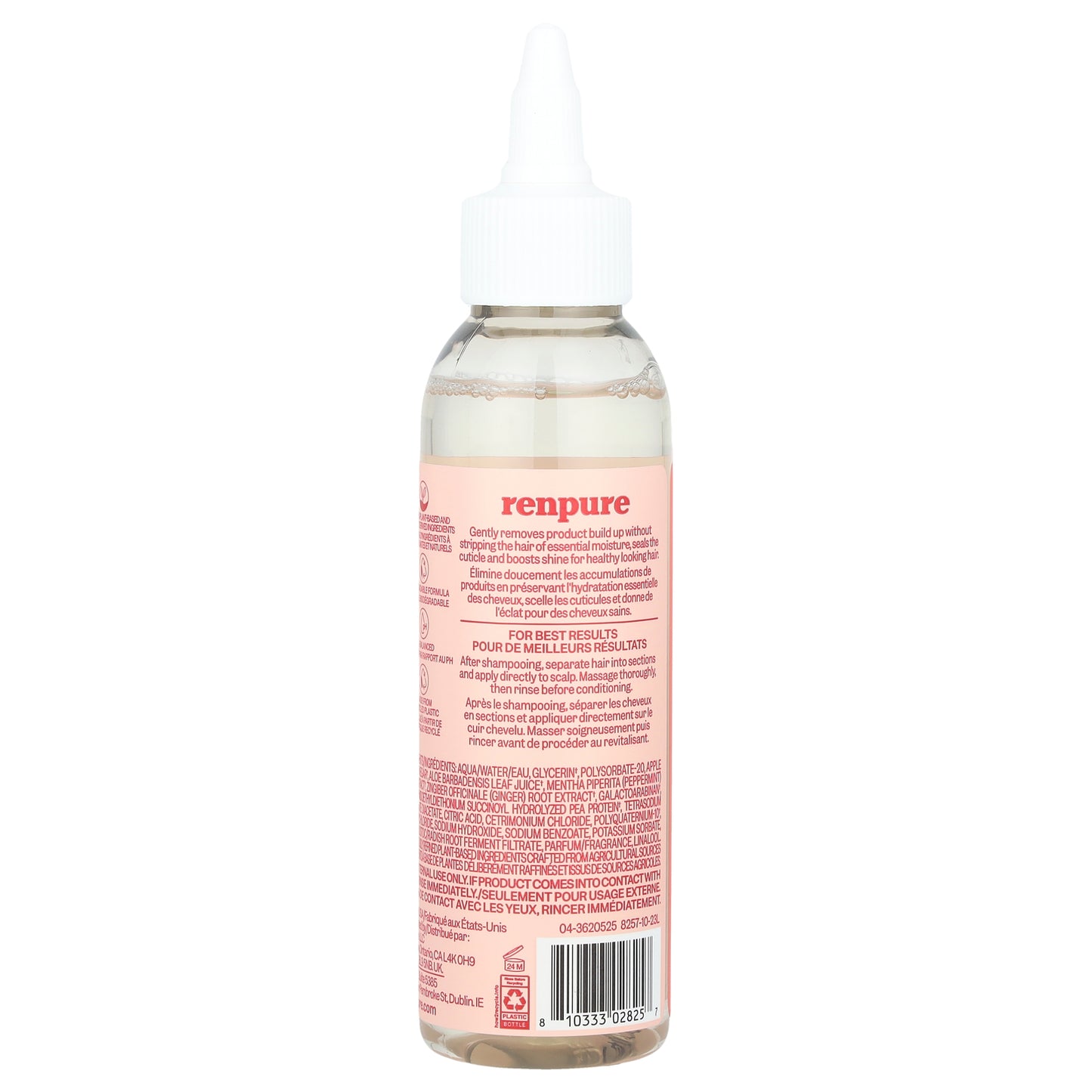 Renpure, Plant-Based Scalp Serum, Apple Cider Vinegar & Aloe, 4 fl oz (118 ml)