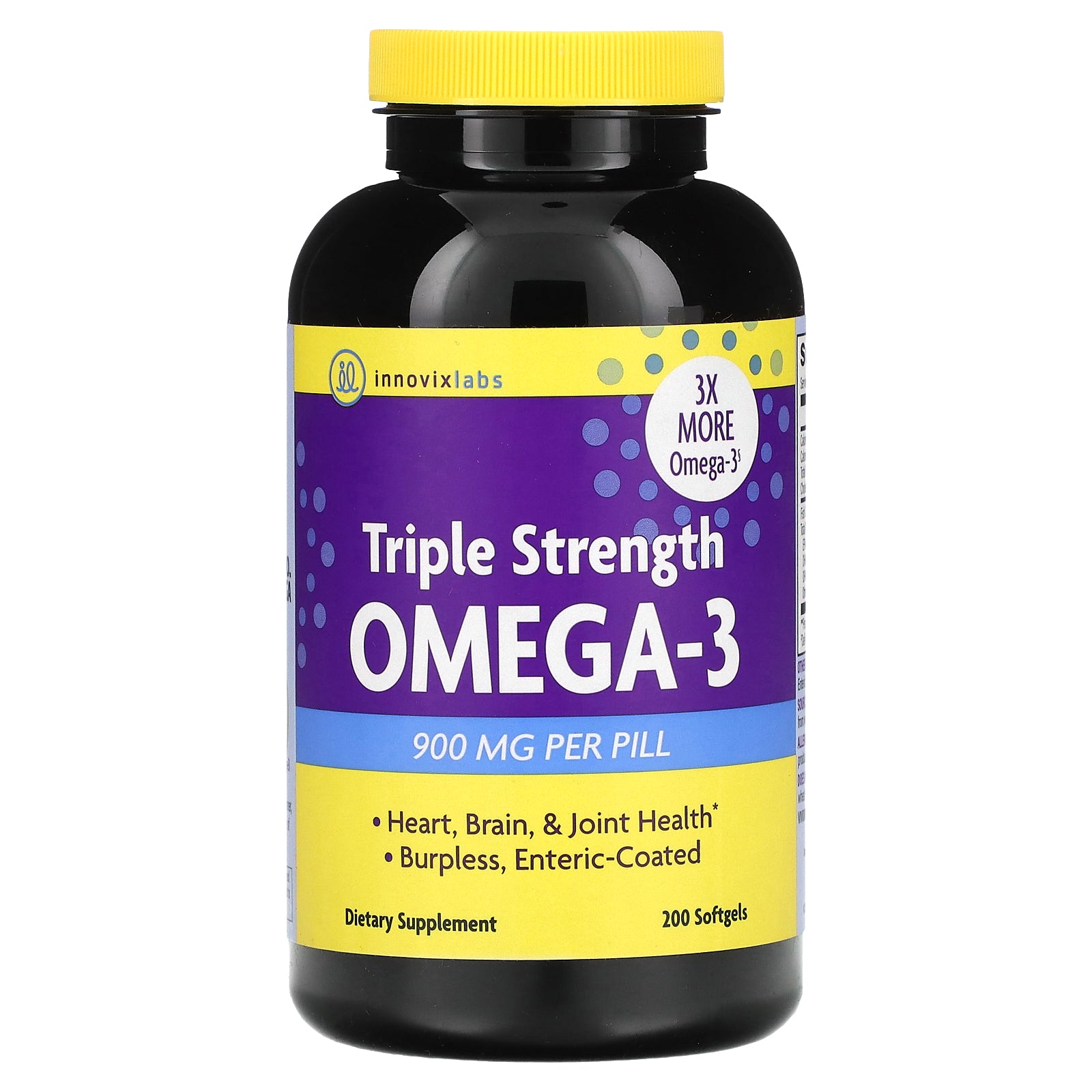 InnovixLabs, Triple Strength Omega-3, 900 mg, 200 Softgels