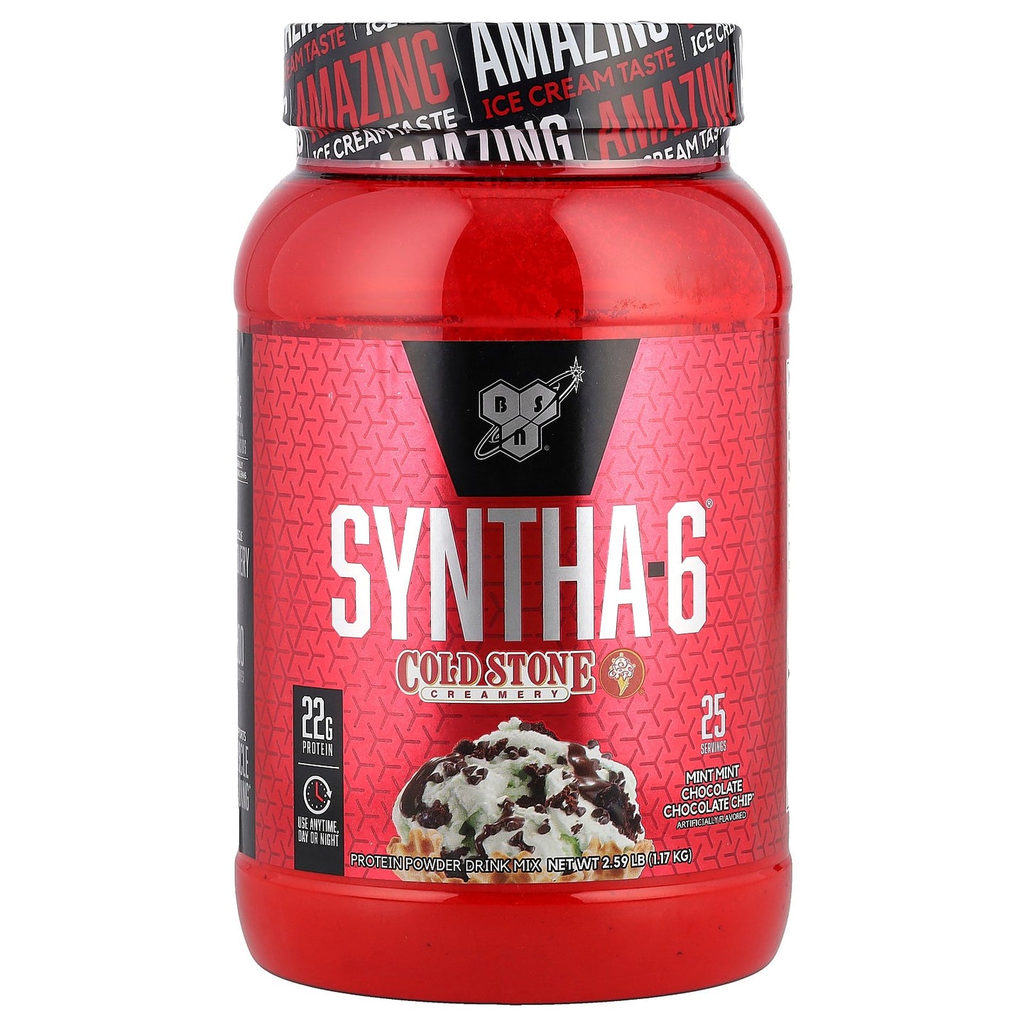 BSN, Syntha-6®, Cold Stone Creamery®, Mint Mint Chocolate Chocolate Chip™, 2.59 lbs (1.17 kg)