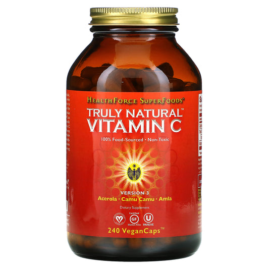 HealthForce Superfoods, Truly Natural Vitamin C, Version 3, 240 Vegan Caps