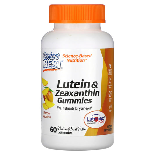 Doctor's Best, Lutein & Zeaxanthin Gummies, Mango Madness, 60 Gummies