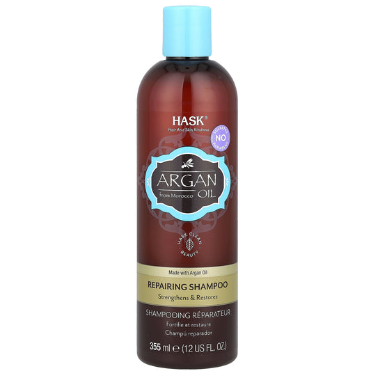 Hask Beauty, Argan Oil From Morocco, Repairing Shampoo, 12 fl oz (355 ml)