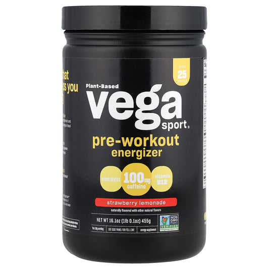 Vega, Plant-Based Sport®, Pre-Workout, Strawberry Lemonade, 16.1 oz (455 g)