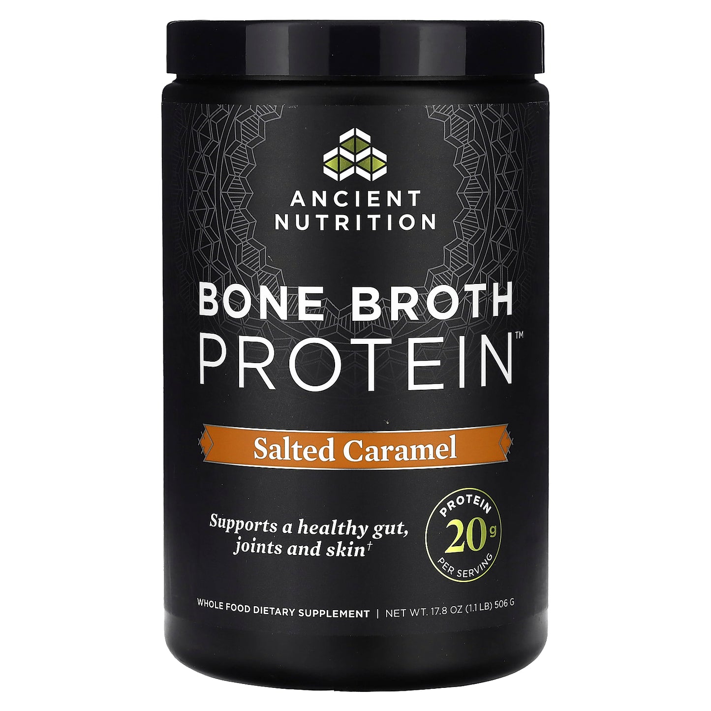 Ancient Nutrition, Bone Broth Protein, Salted Caramel, 1.1 lb (506 g)