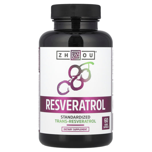 Zhou Nutrition, Resveratrol, 1,000 mg, 60 Veggie Capsules (500 mg Per Capsule)