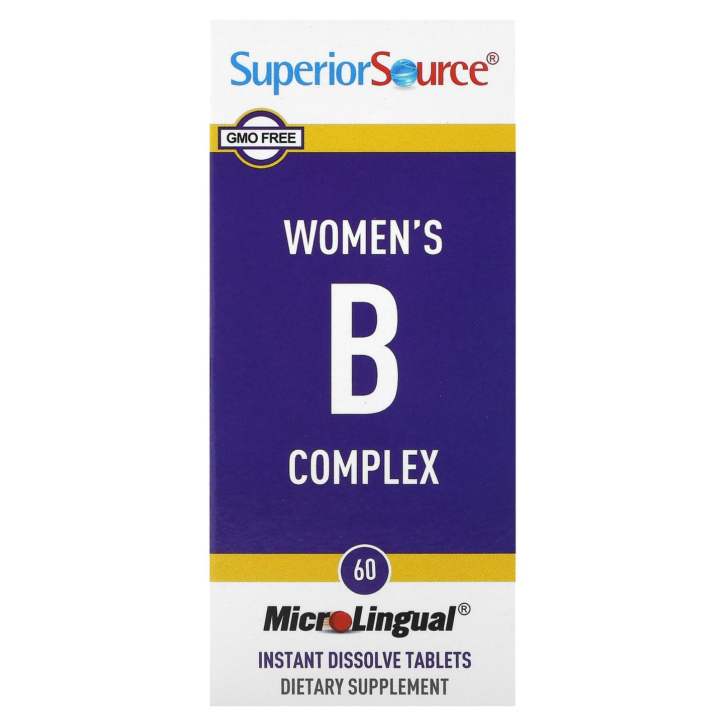 Superior Source, Women's B Complex, 60 MicroLingual Instant Dissolve Tablets