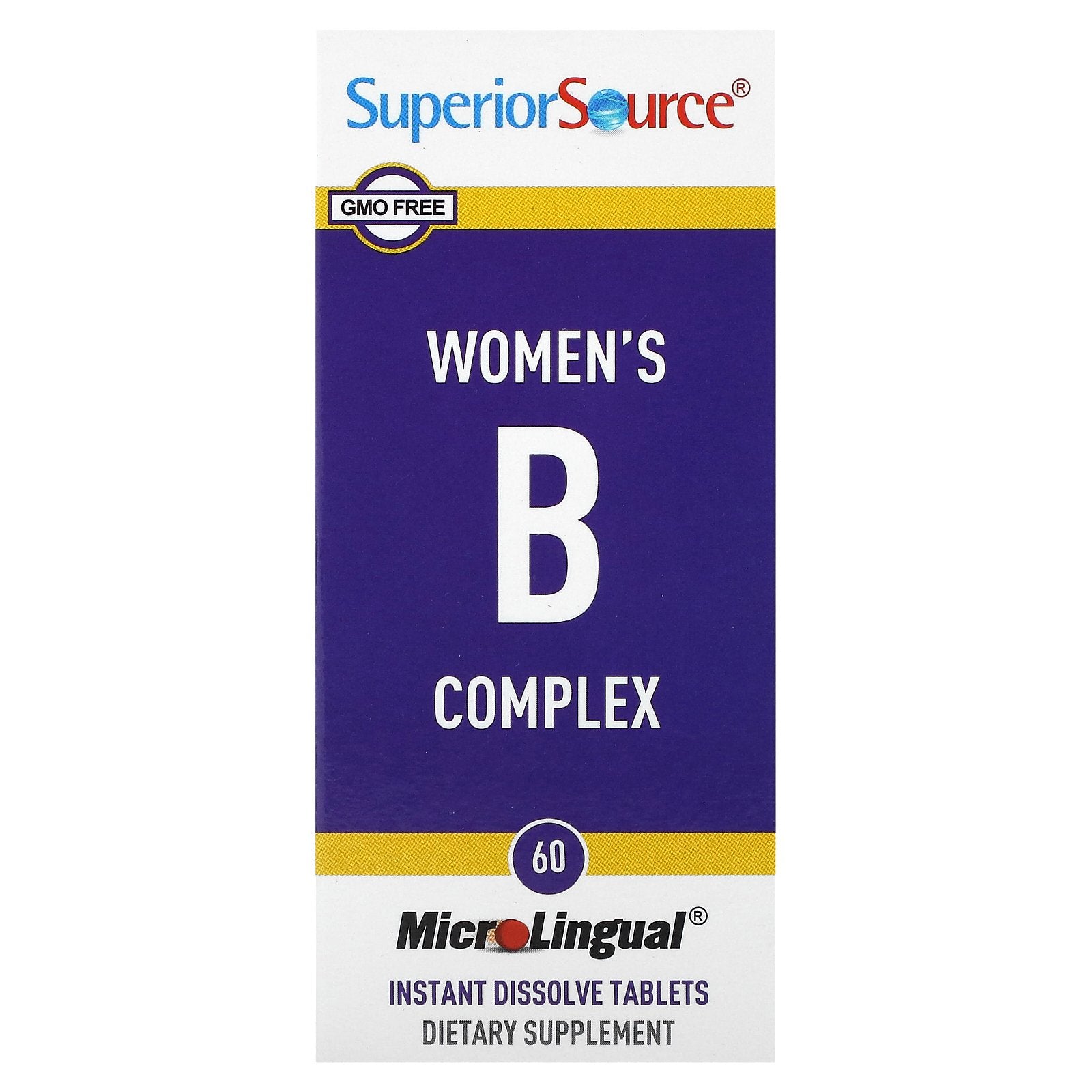 Superior Source, Women's B Complex, 60 MicroLingual Instant Dissolve Tablets